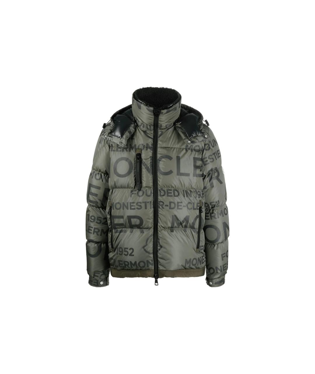 MONCLER Хаки пуховик, фото 1
