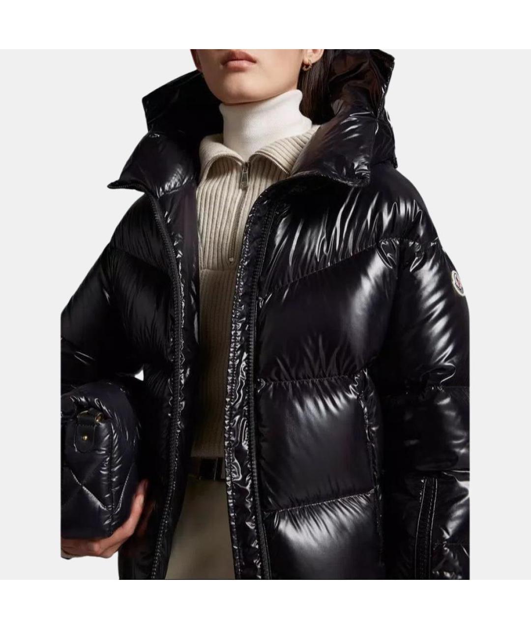 MONCLER Черный пуховик, фото 5