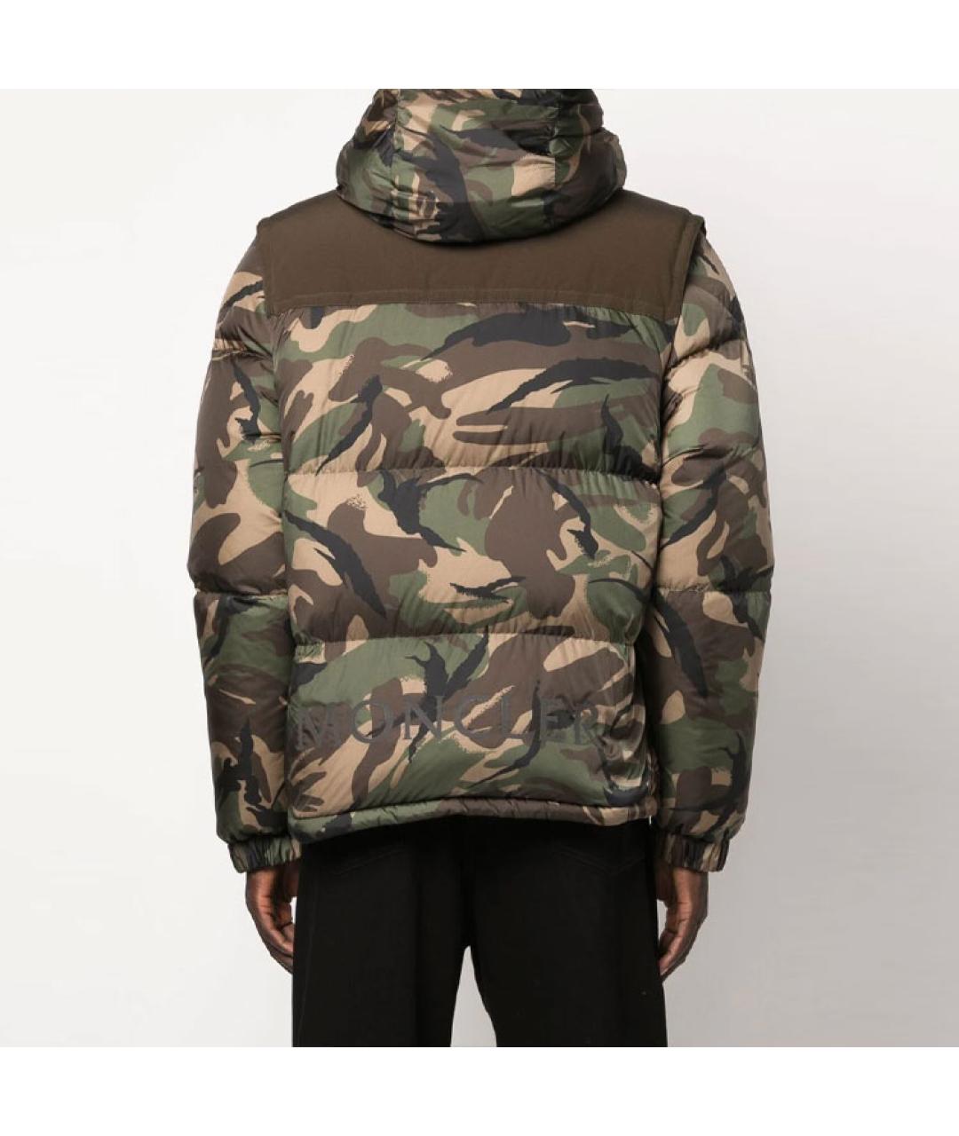 MONCLER Зеленый пуховик, фото 5