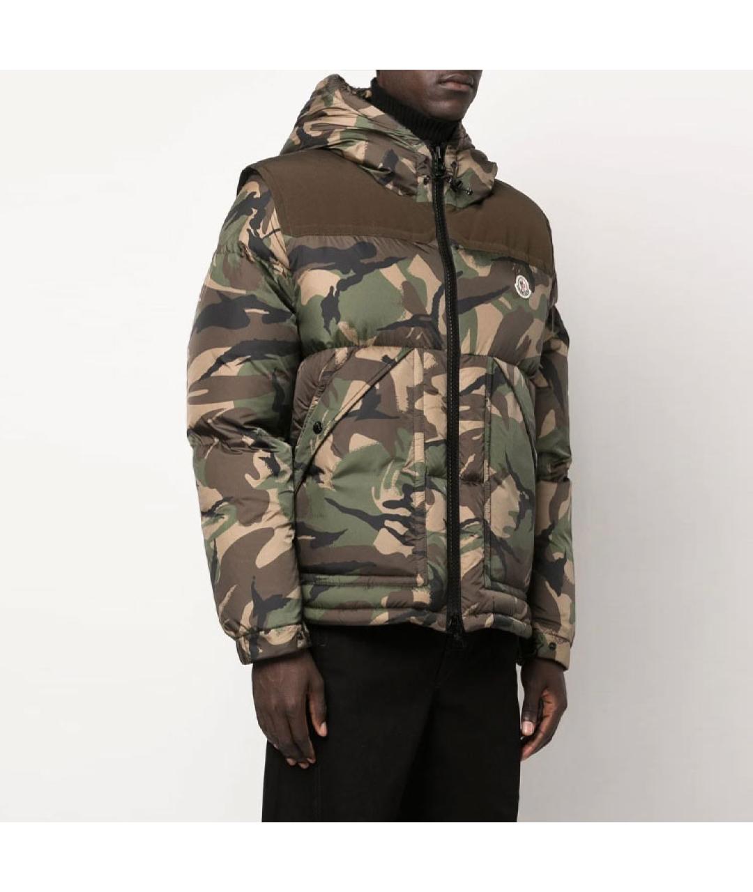MONCLER Зеленый пуховик, фото 4