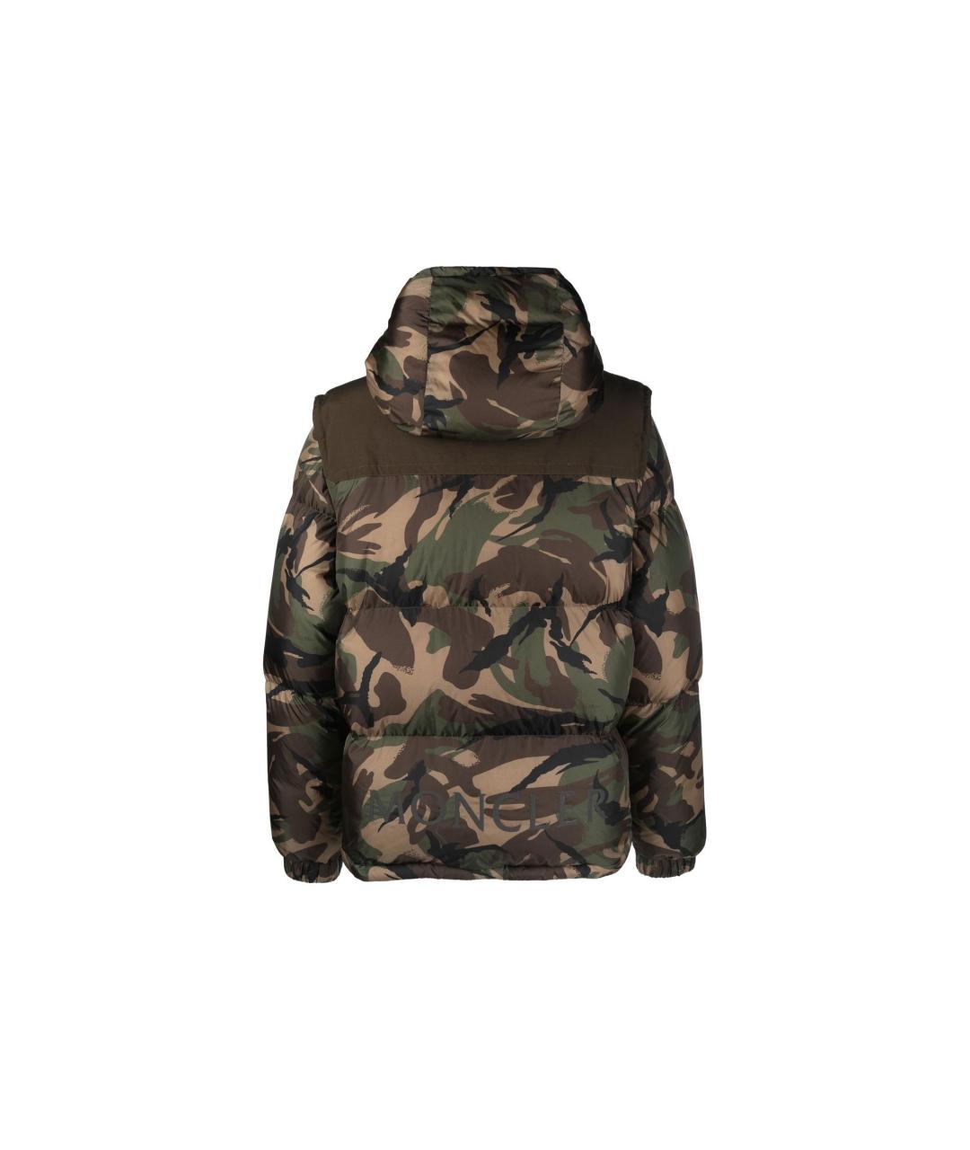 MONCLER Зеленый пуховик, фото 2