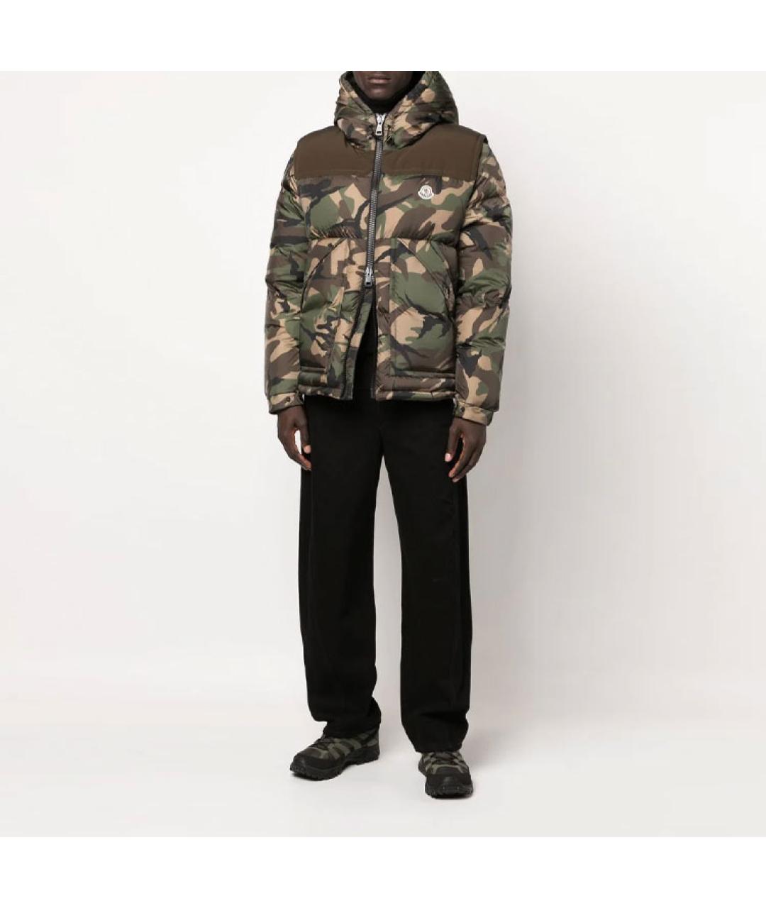 MONCLER Зеленый пуховик, фото 3