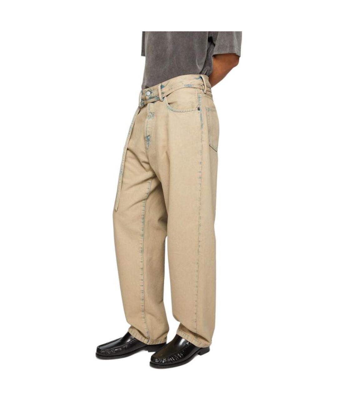 ACNE STUDIOS Бежевые прямые джинсы, фото 4