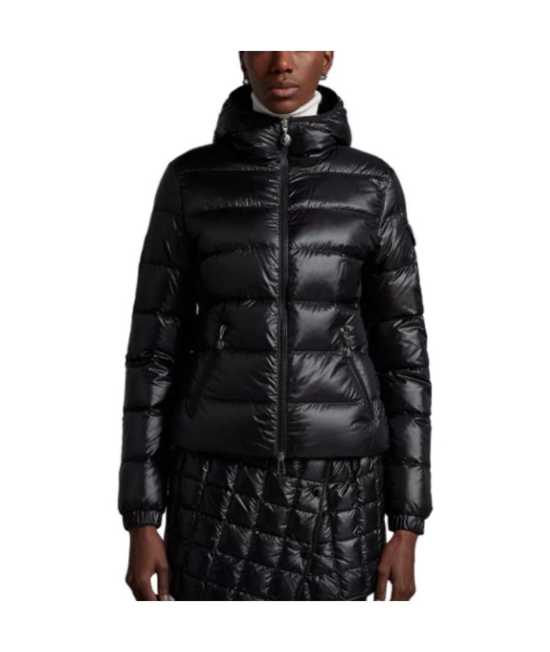 MONCLER Черный пуховик, фото 4
