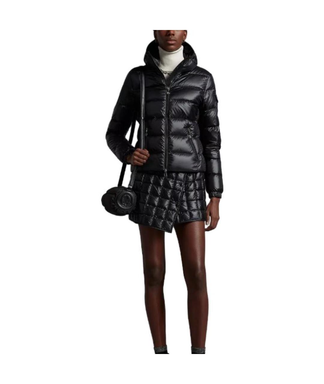 MONCLER Черный пуховик, фото 3