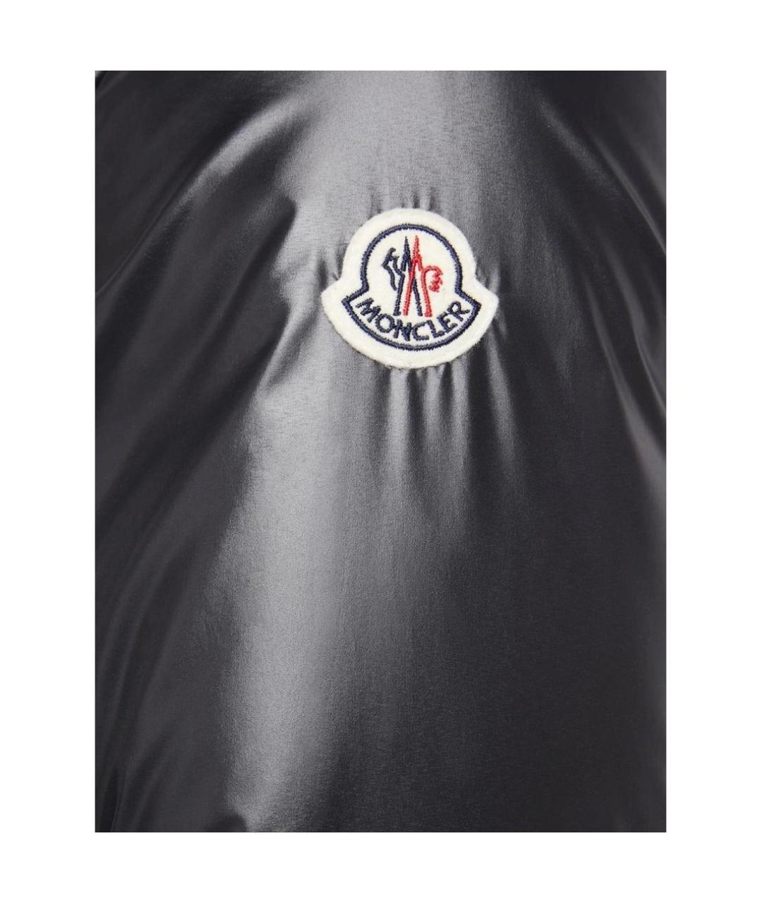 MONCLER Черный пуховик, фото 5