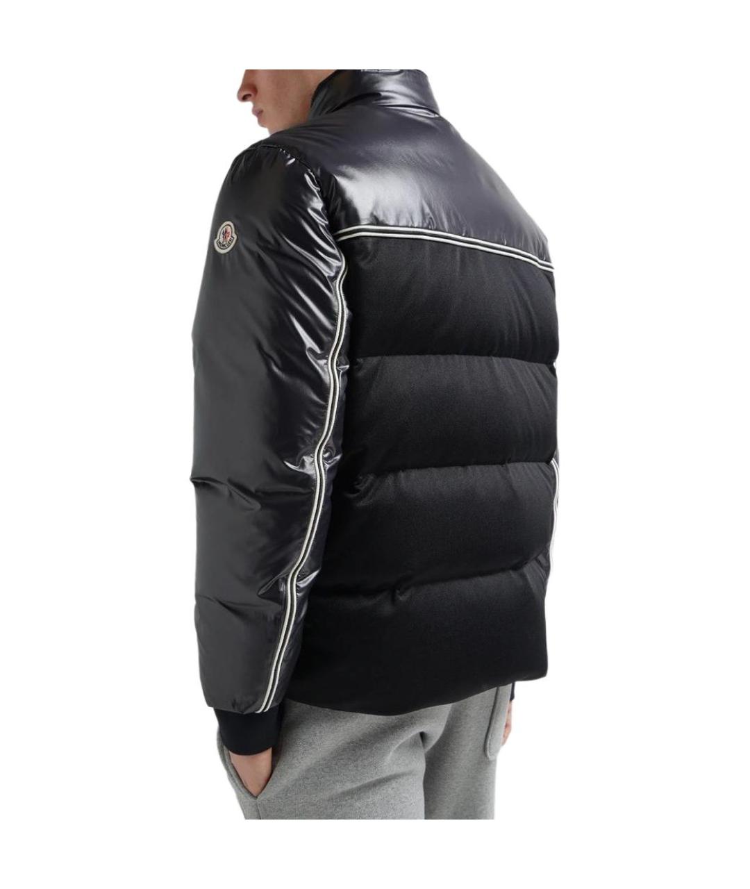 MONCLER Черный пуховик, фото 4