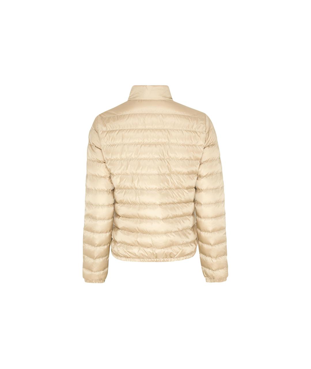 MONCLER Бежевая полиамидовая куртка, фото 2