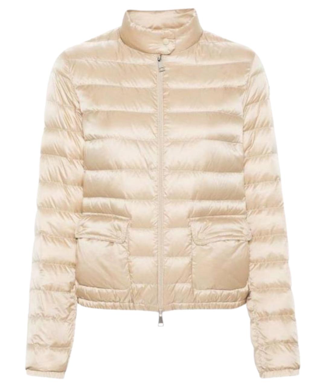 MONCLER Бежевая полиамидовая куртка, фото 1