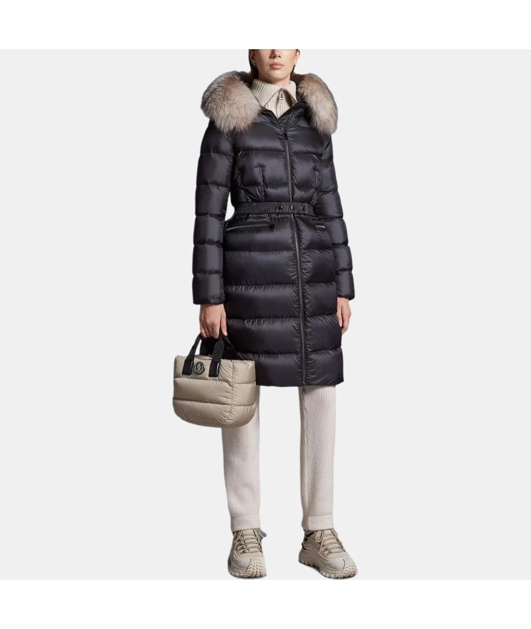 MONCLER Черный пуховик, фото 5