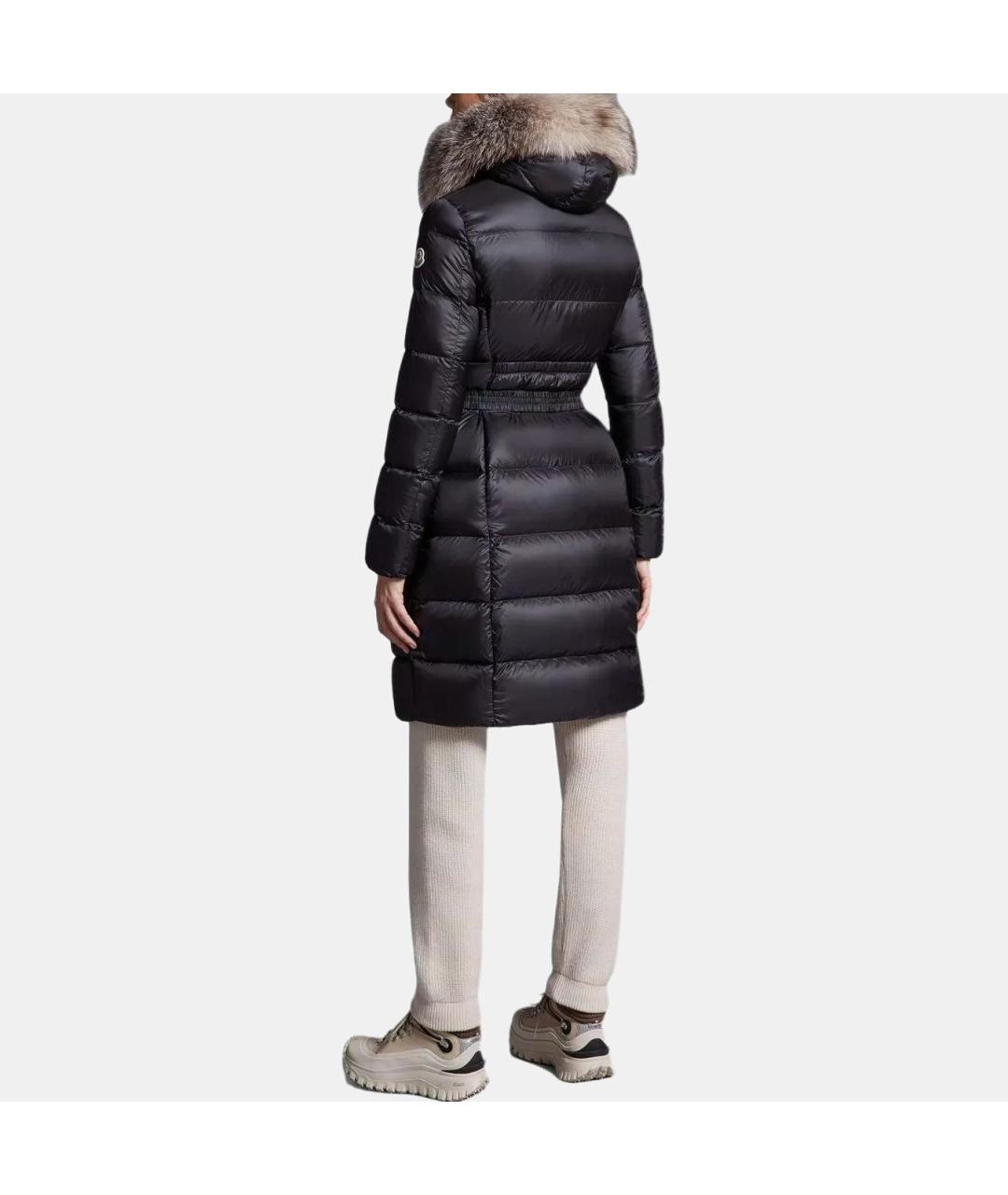 MONCLER Черный пуховик, фото 4