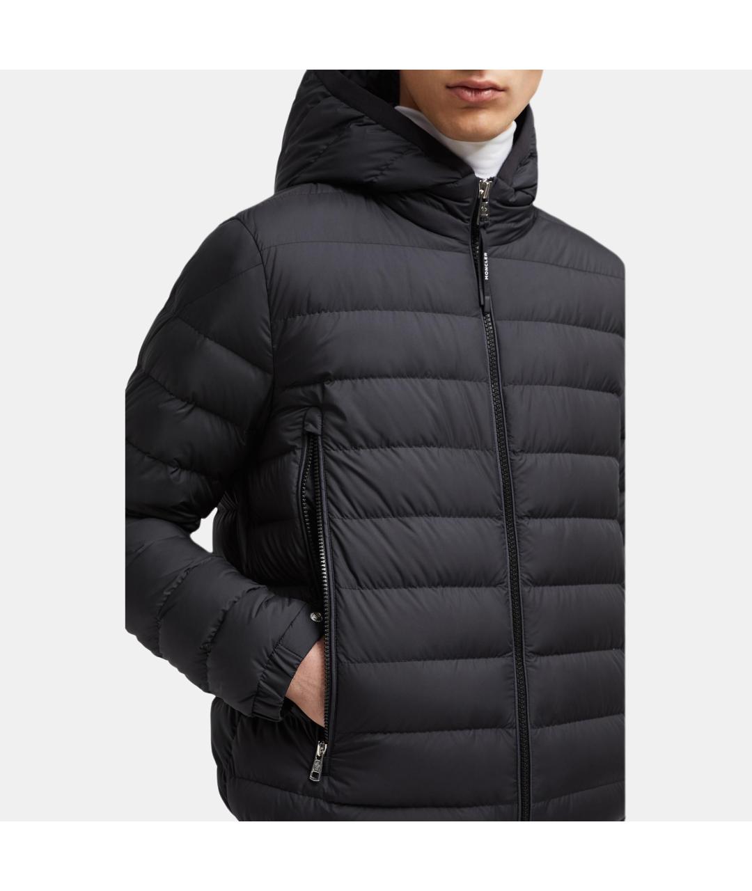 MONCLER Черный пуховик, фото 4