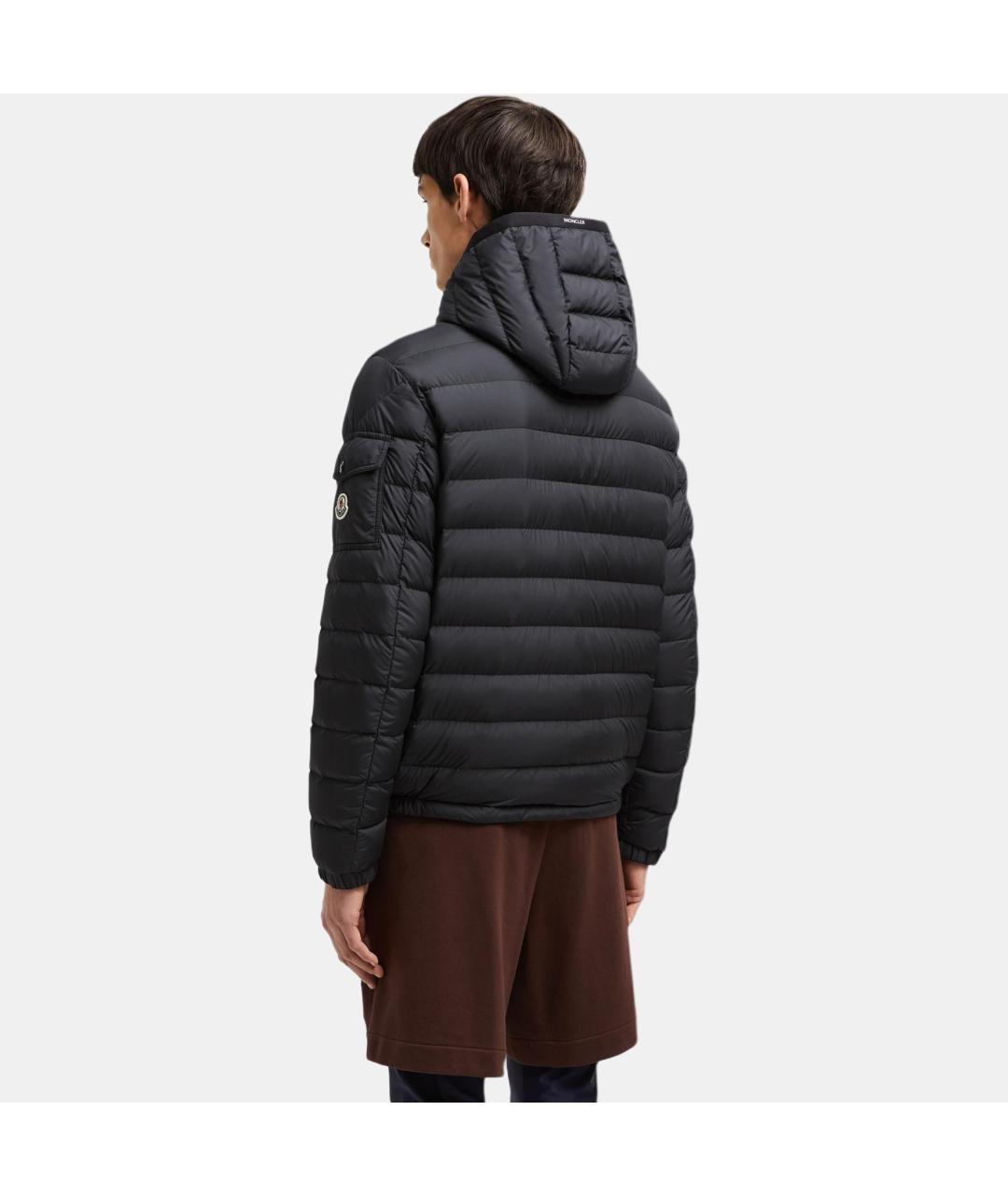 MONCLER Черный пуховик, фото 3