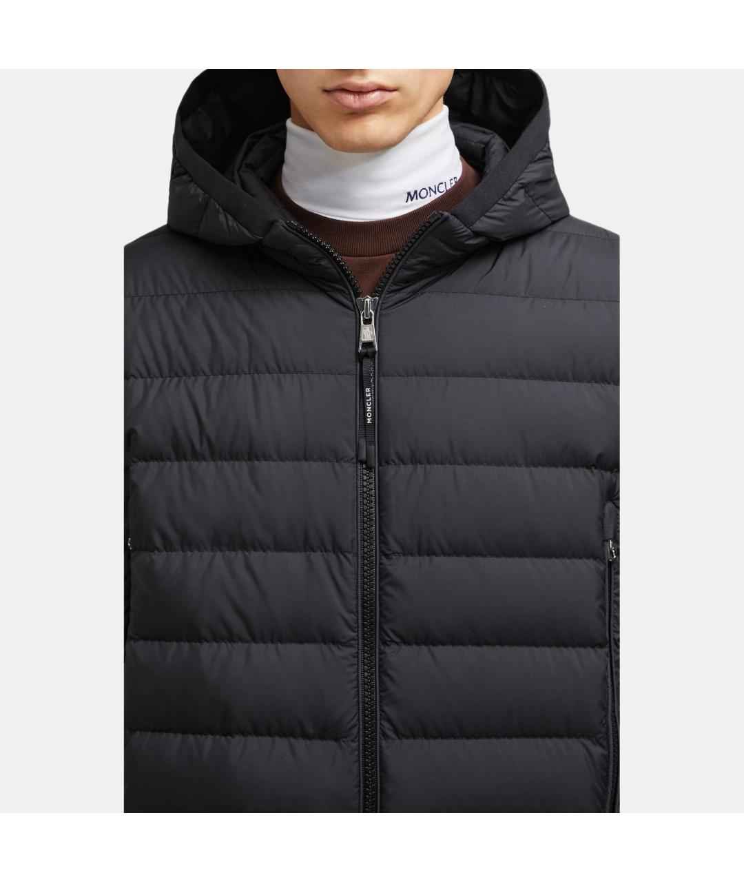 MONCLER Черный пуховик, фото 6