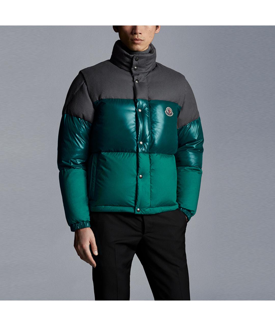 MONCLER Зеленый пуховик, фото 3