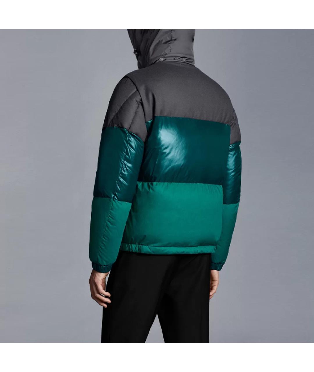 MONCLER Зеленый пуховик, фото 4