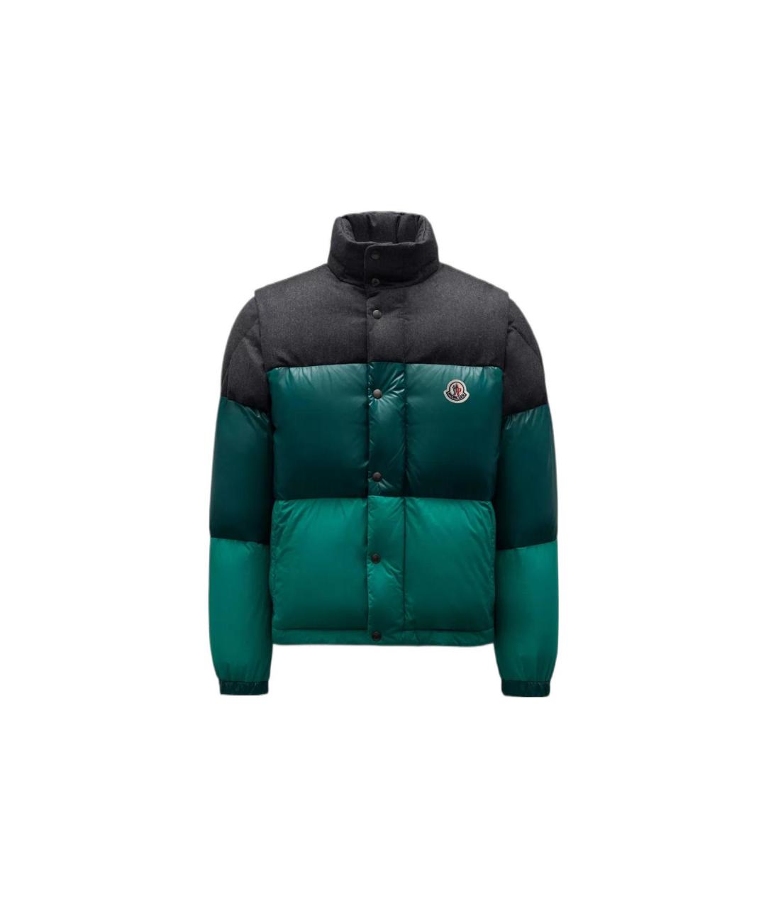 MONCLER Зеленый пуховик, фото 5
