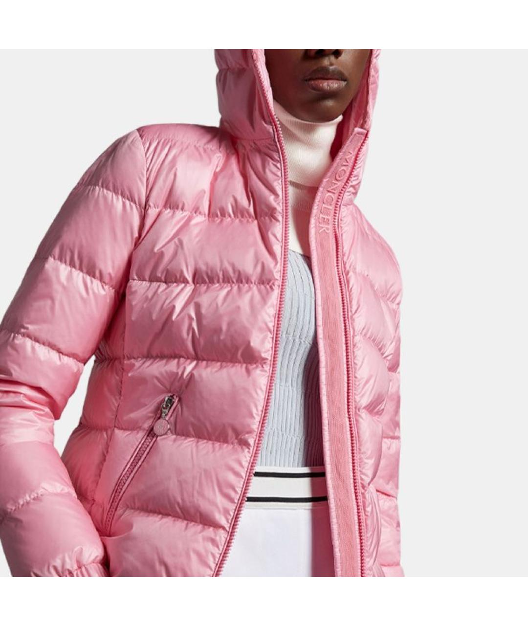 MONCLER Розовый пуховик, фото 5