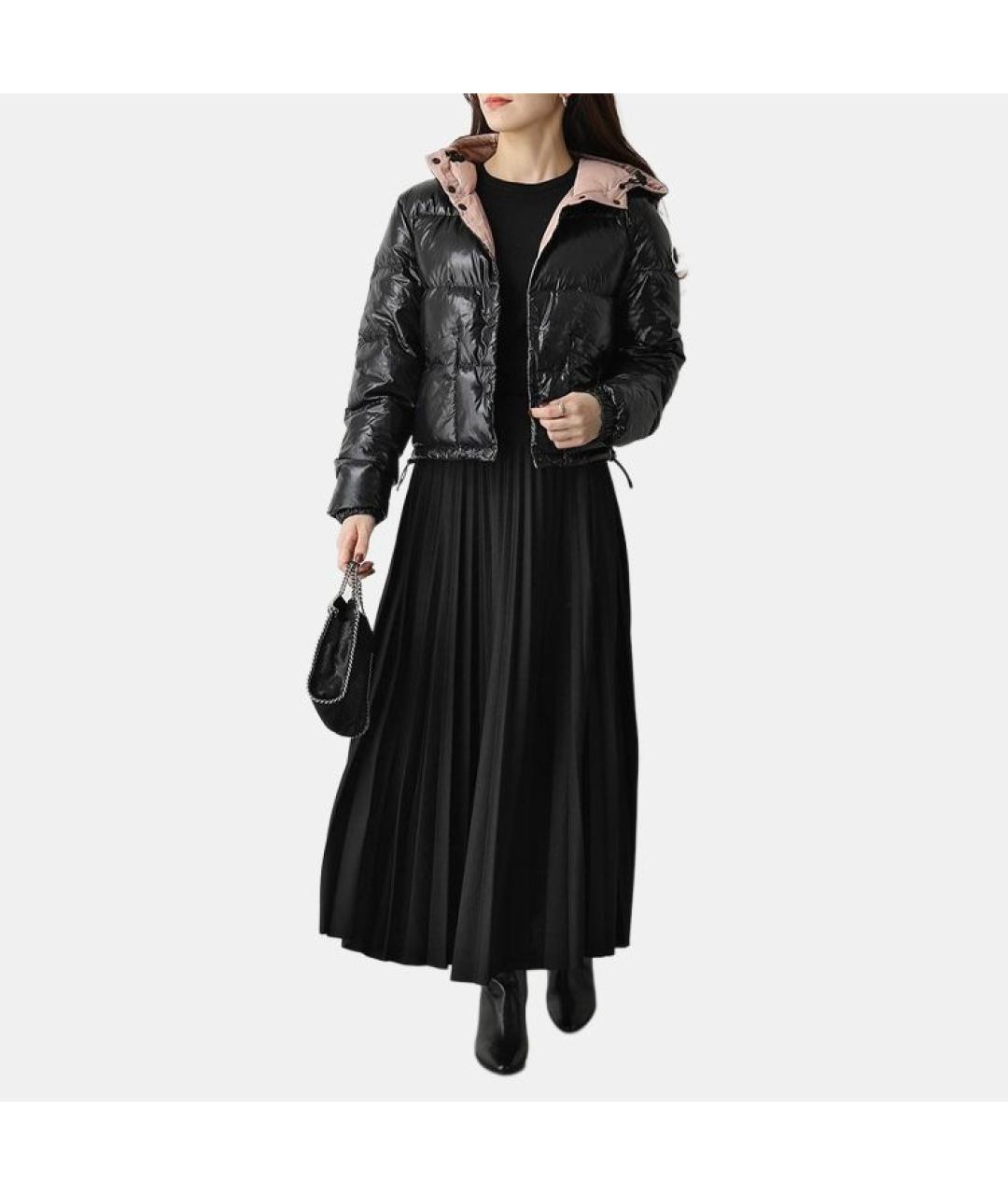 MONCLER Черный пуховик, фото 4