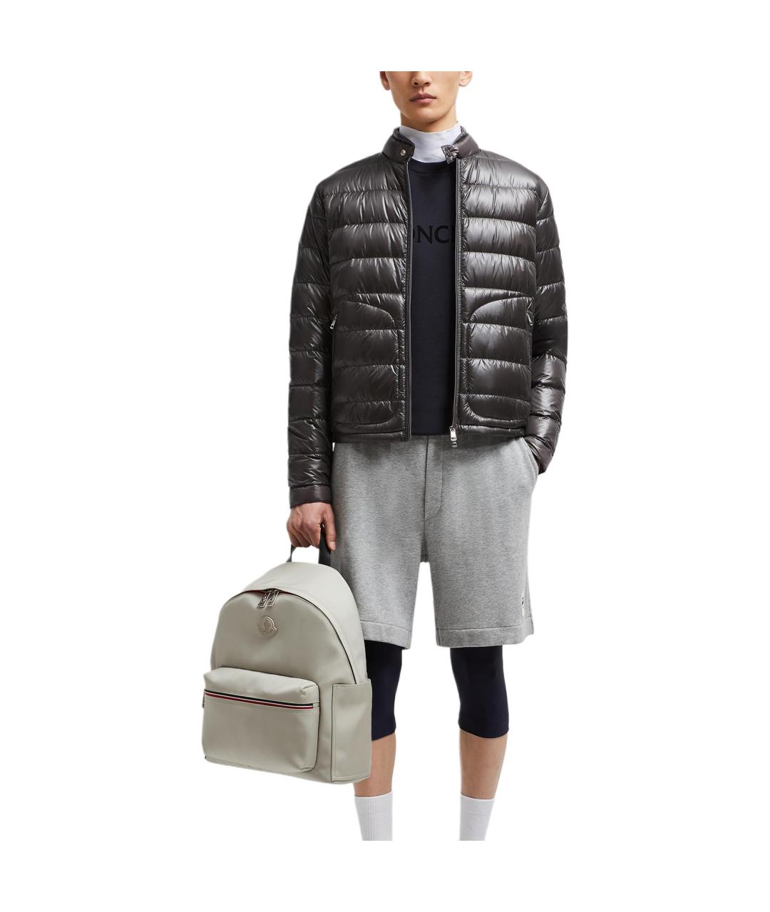 MONCLER Серый пуховик, фото 2