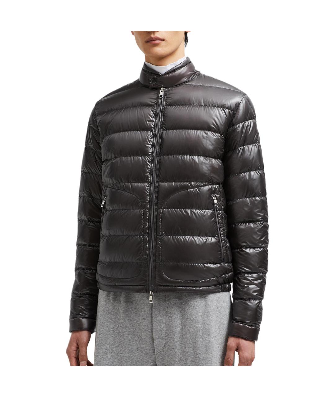 MONCLER Серый пуховик, фото 4