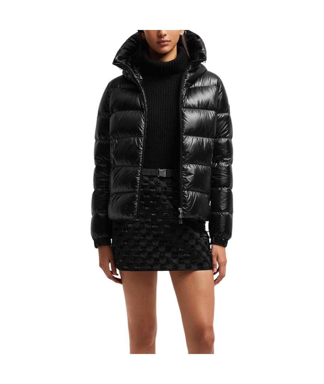 MONCLER Черный пуховик, фото 2