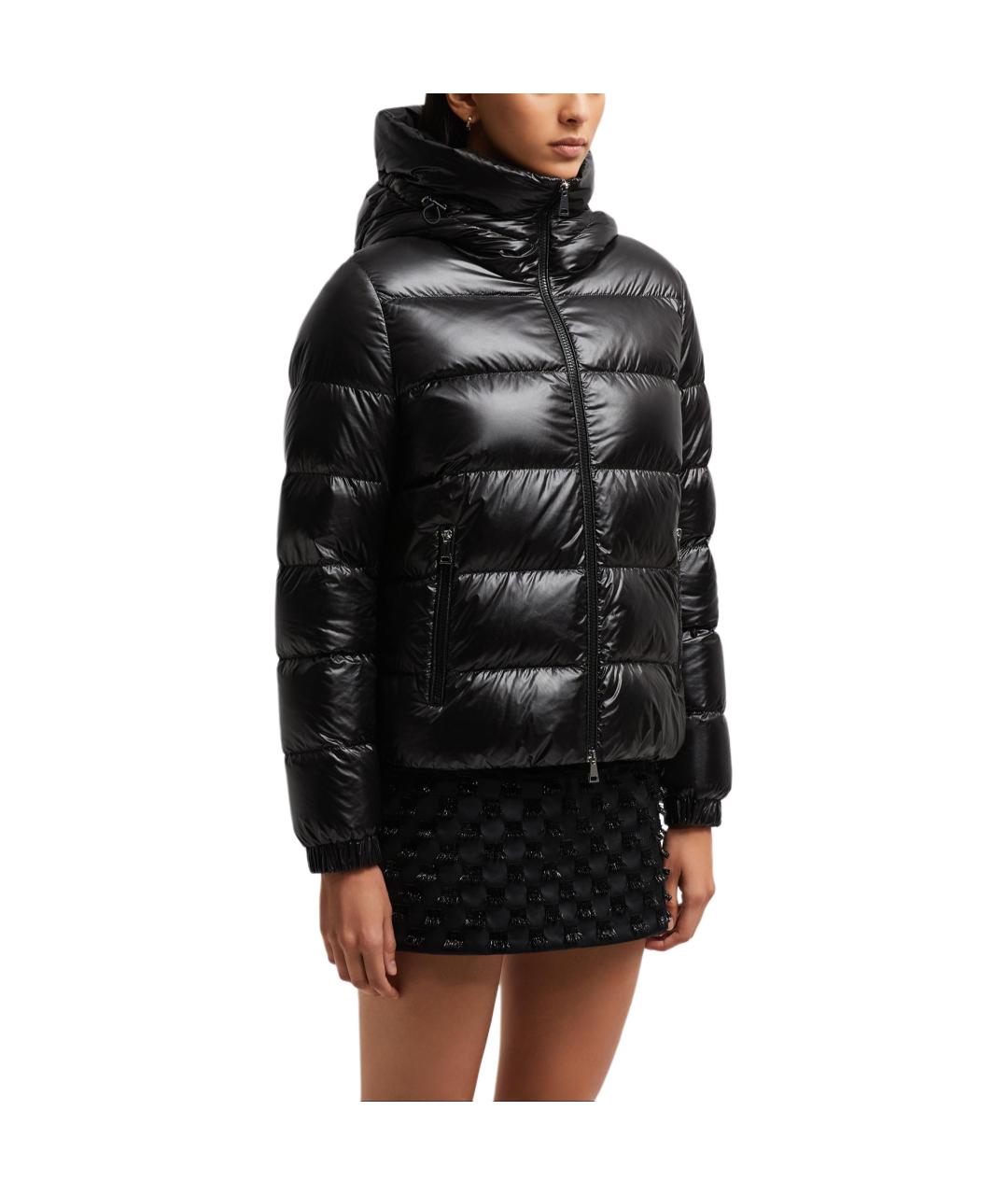 MONCLER Черный пуховик, фото 4
