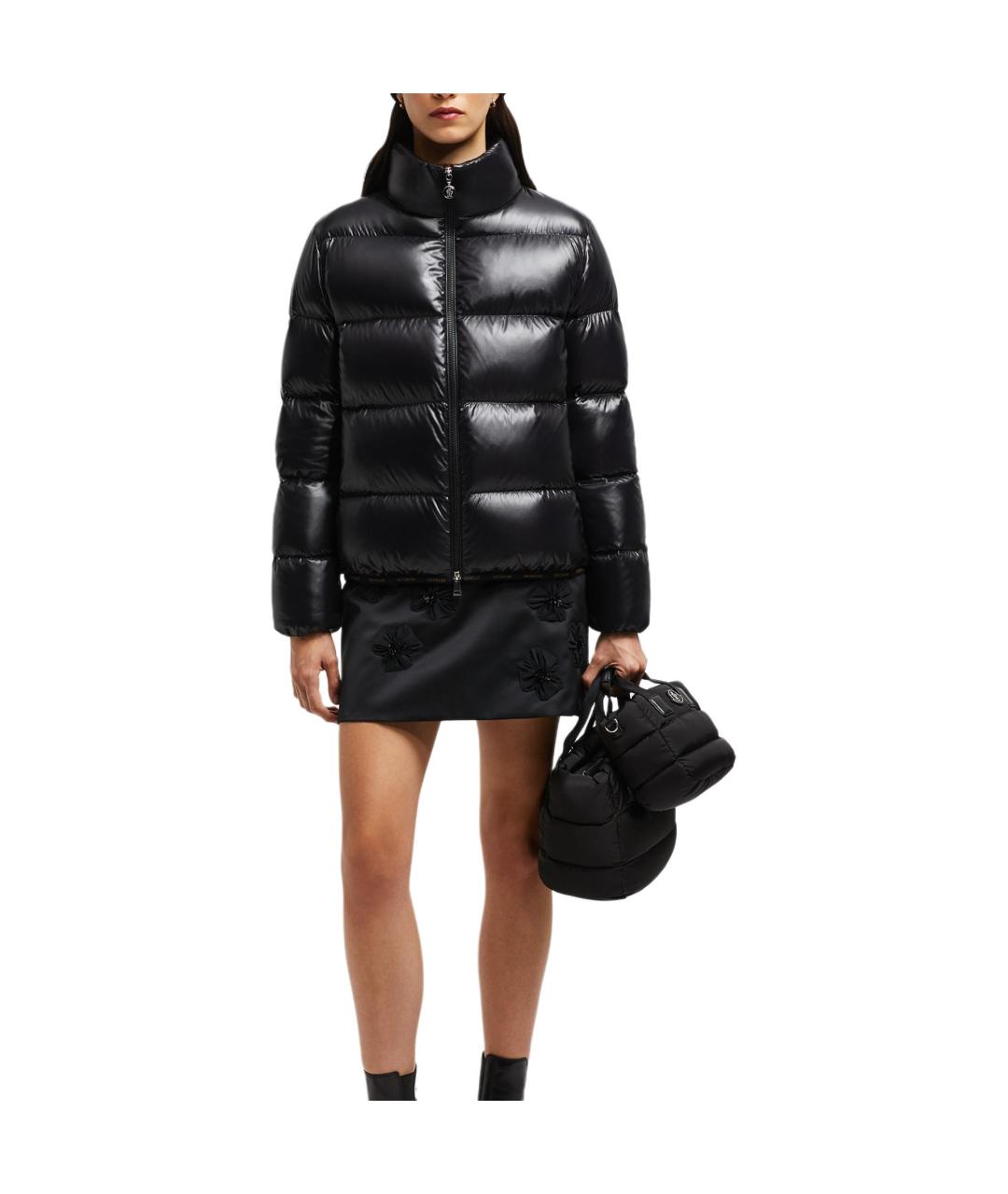 MONCLER Черный пуховик, фото 2