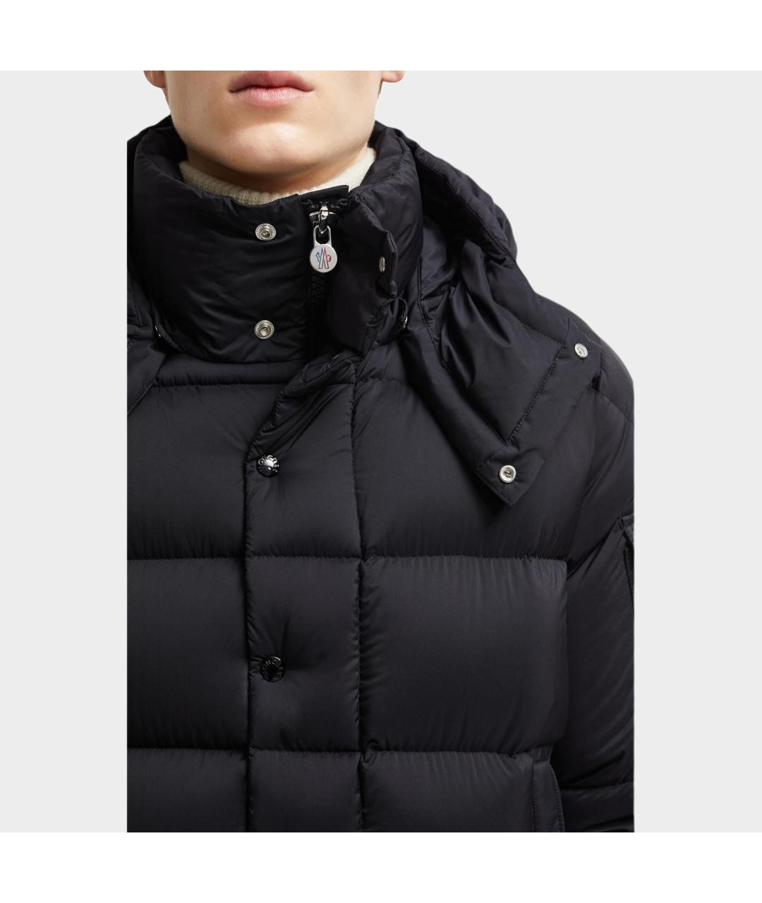 MONCLER Черный пуховик, фото 4