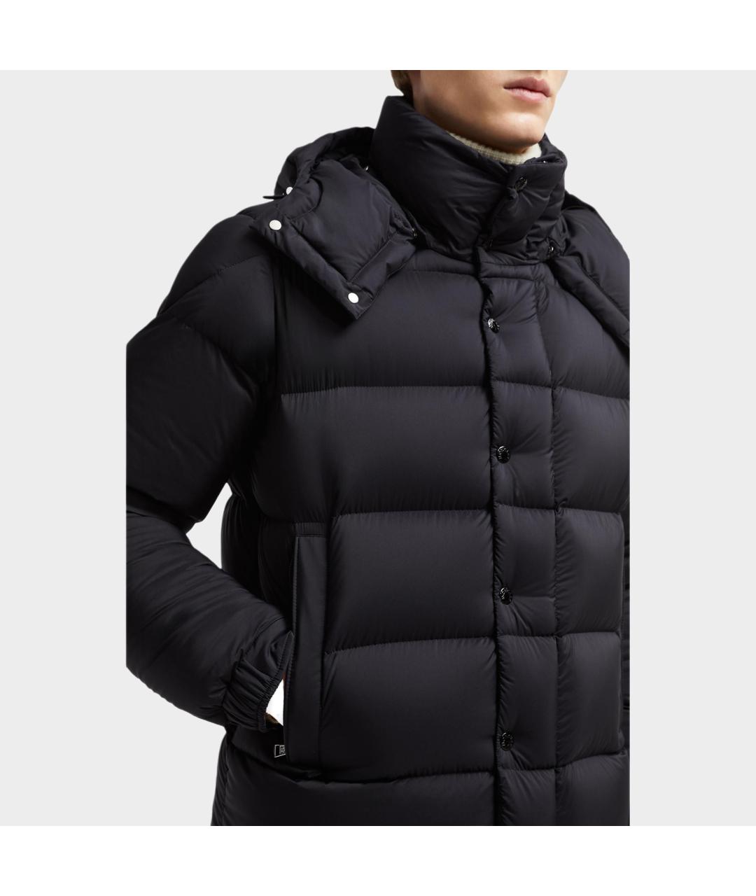 MONCLER Черный пуховик, фото 5