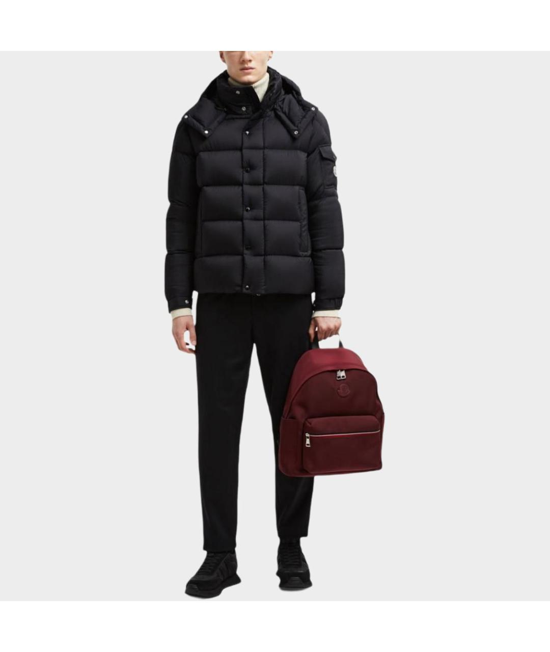 MONCLER Черный пуховик, фото 2