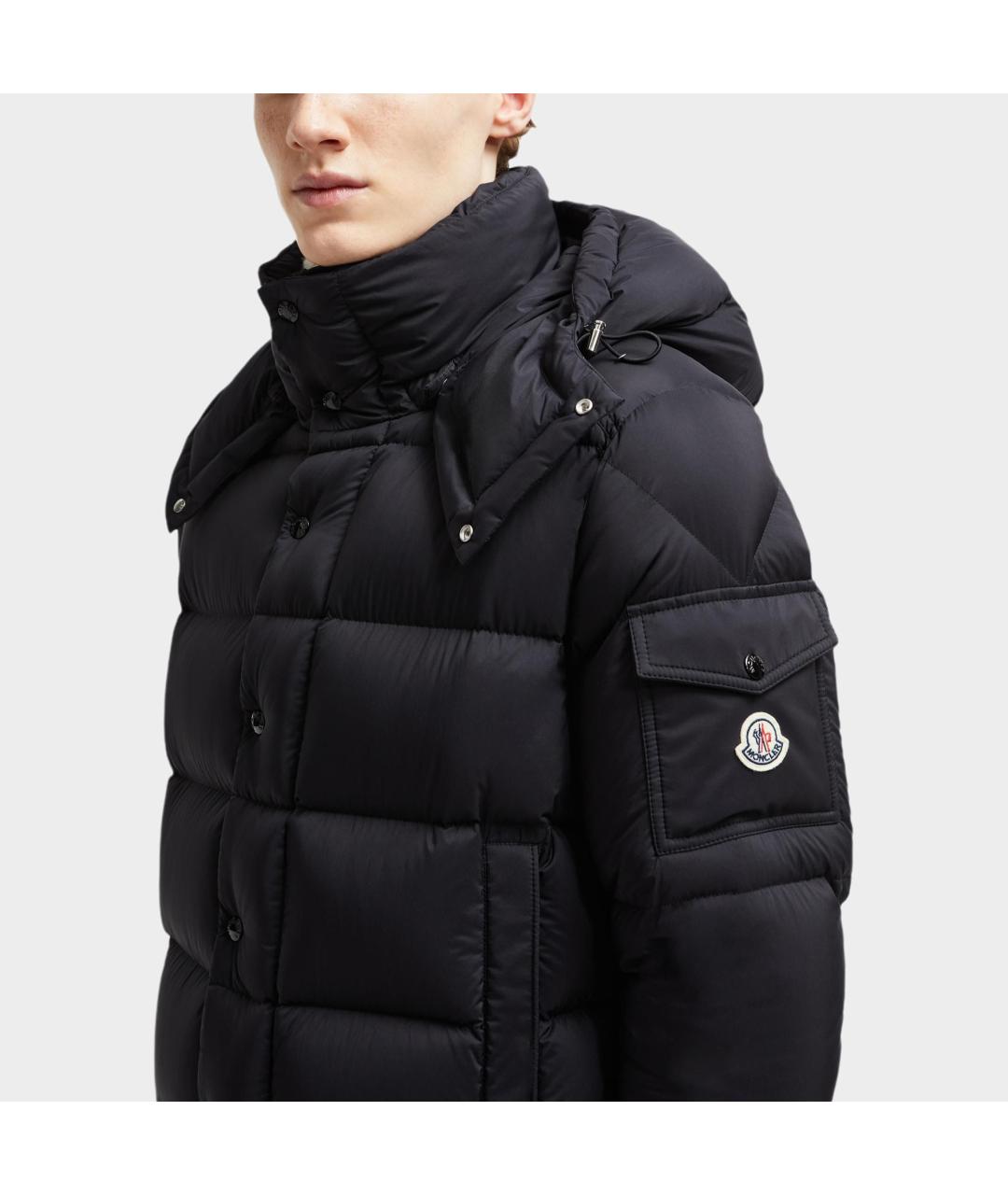 MONCLER Черный пуховик, фото 6