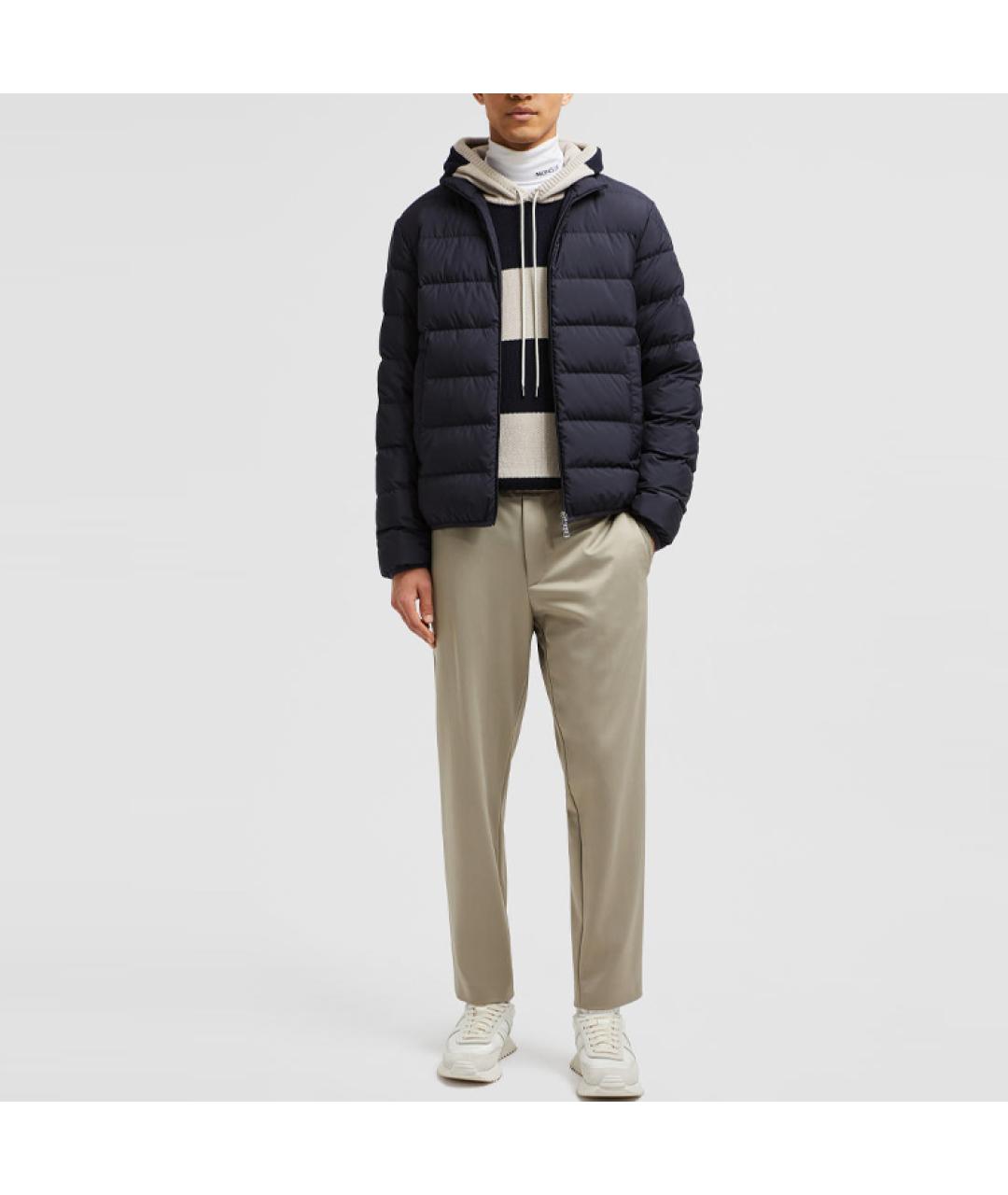MONCLER Синий пуховик, фото 2