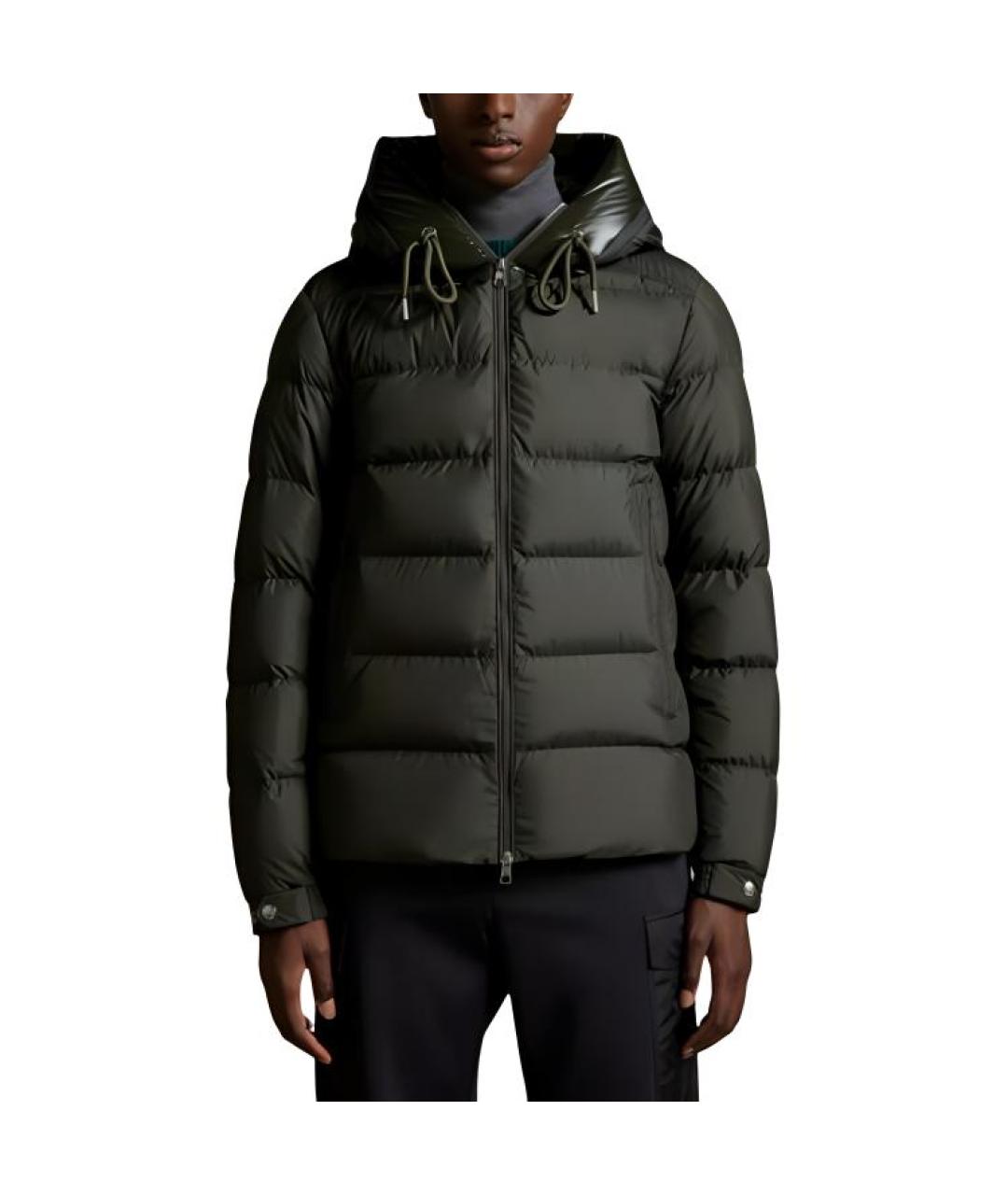 MONCLER Зеленый пуховик, фото 5