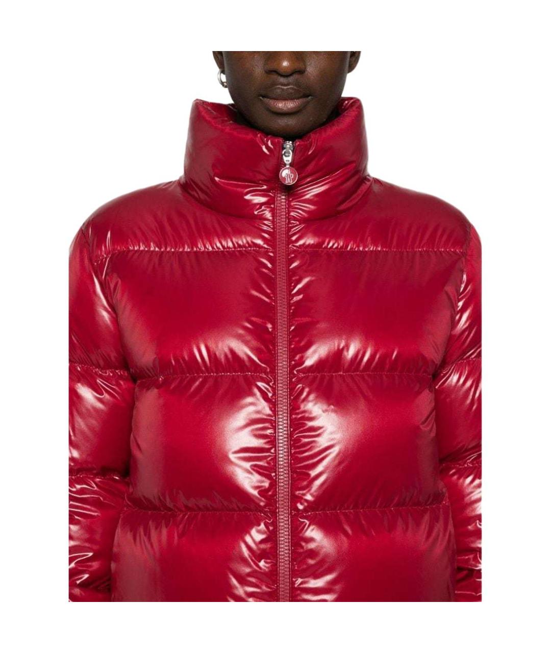MONCLER Красная полиамидовая куртка, фото 3