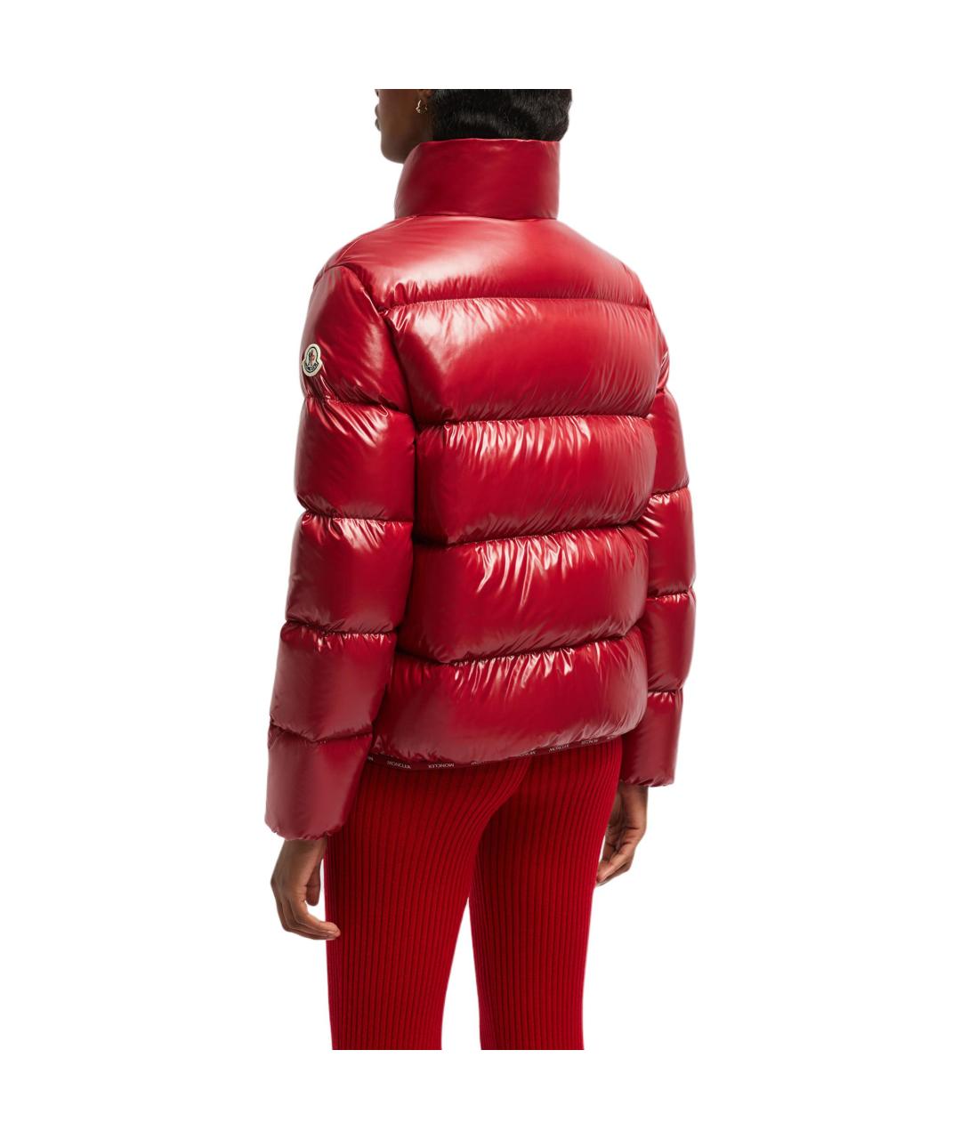 MONCLER Красная полиамидовая куртка, фото 5
