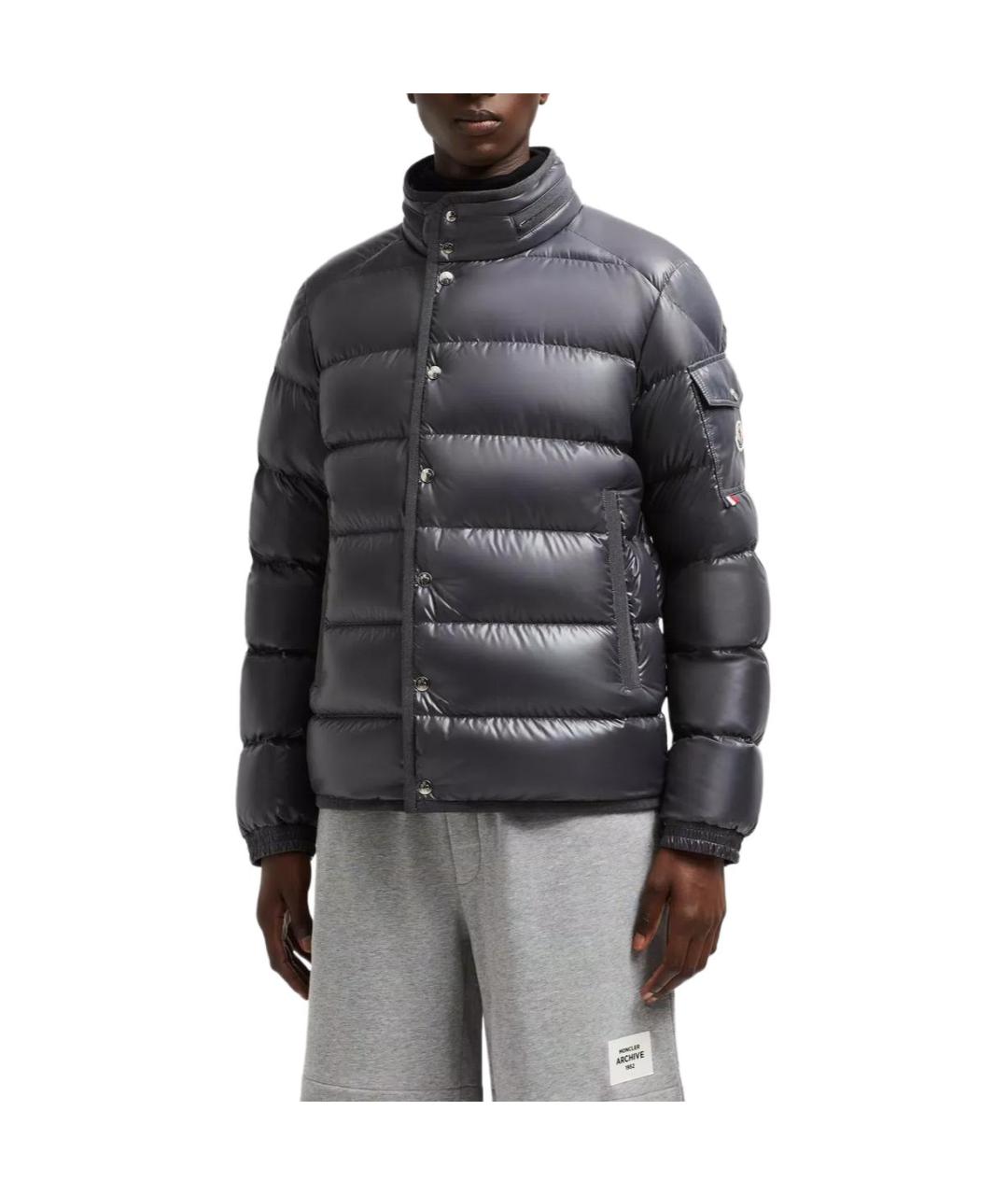 MONCLER Серый пуховик, фото 4