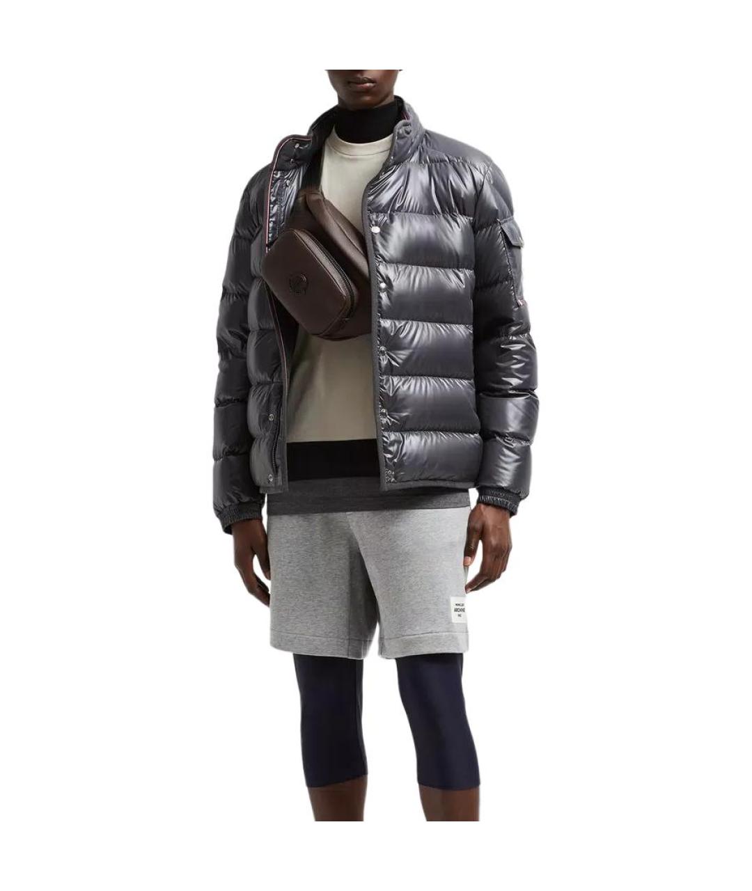 MONCLER Серый пуховик, фото 2