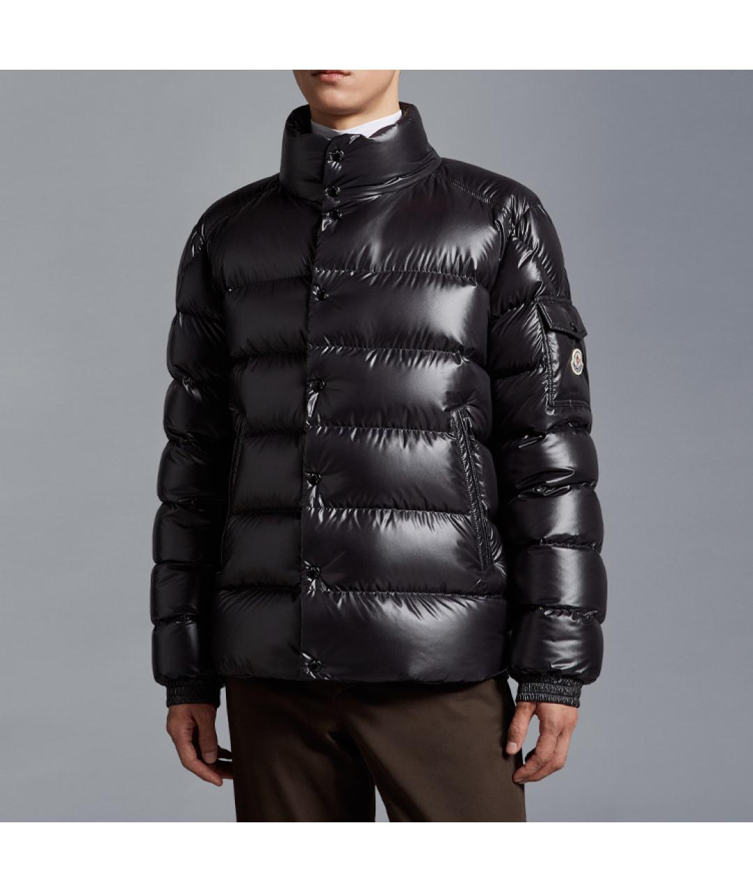 MONCLER Черный пуховик, фото 2