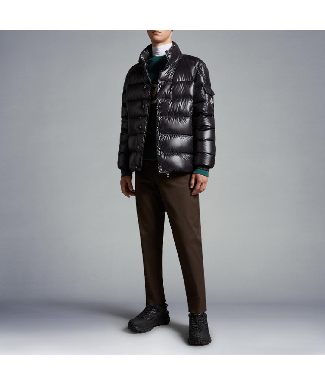MONCLER Черный пуховик, фото 4