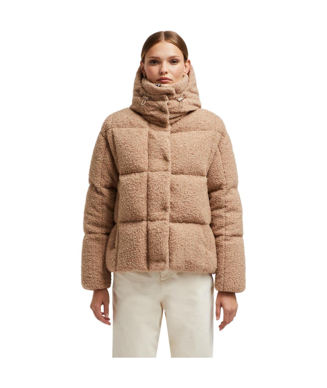 MONCLER Бежевый пуховик, фото 4