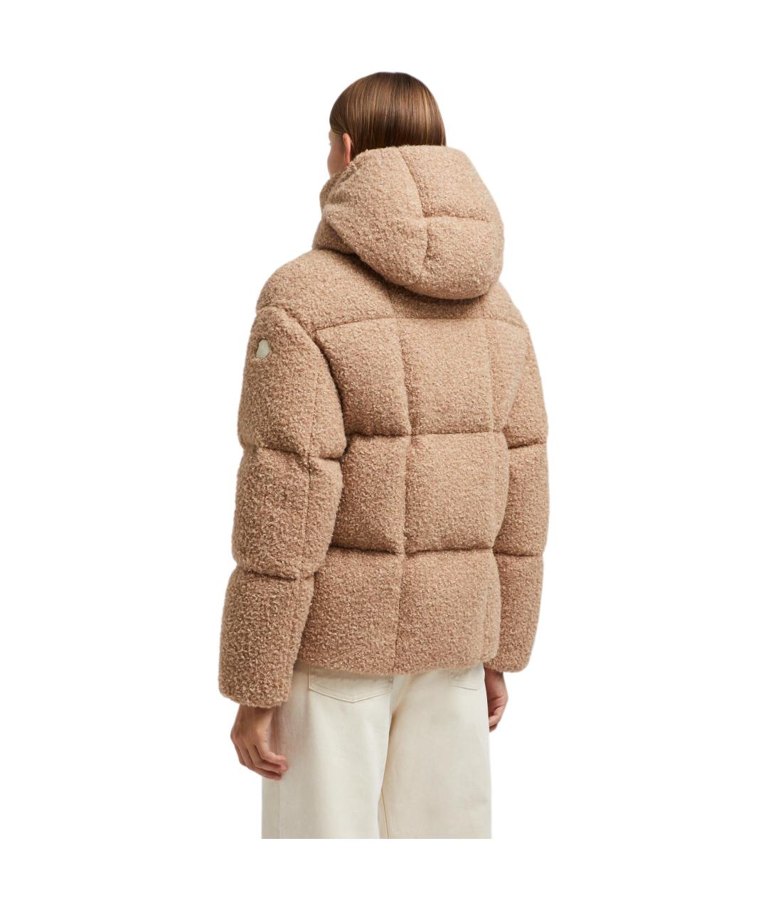 MONCLER Бежевый пуховик, фото 3