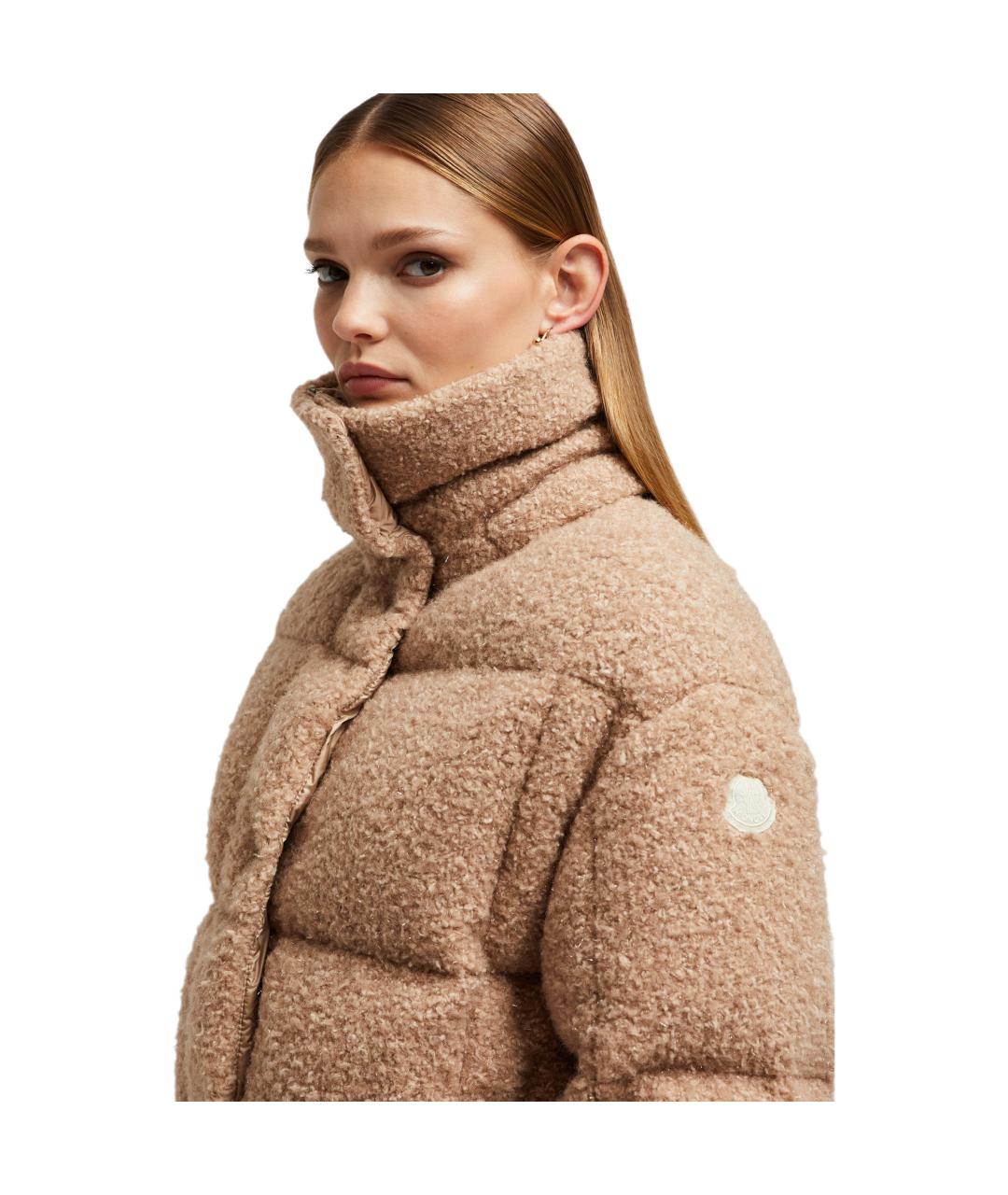 MONCLER Бежевый пуховик, фото 5