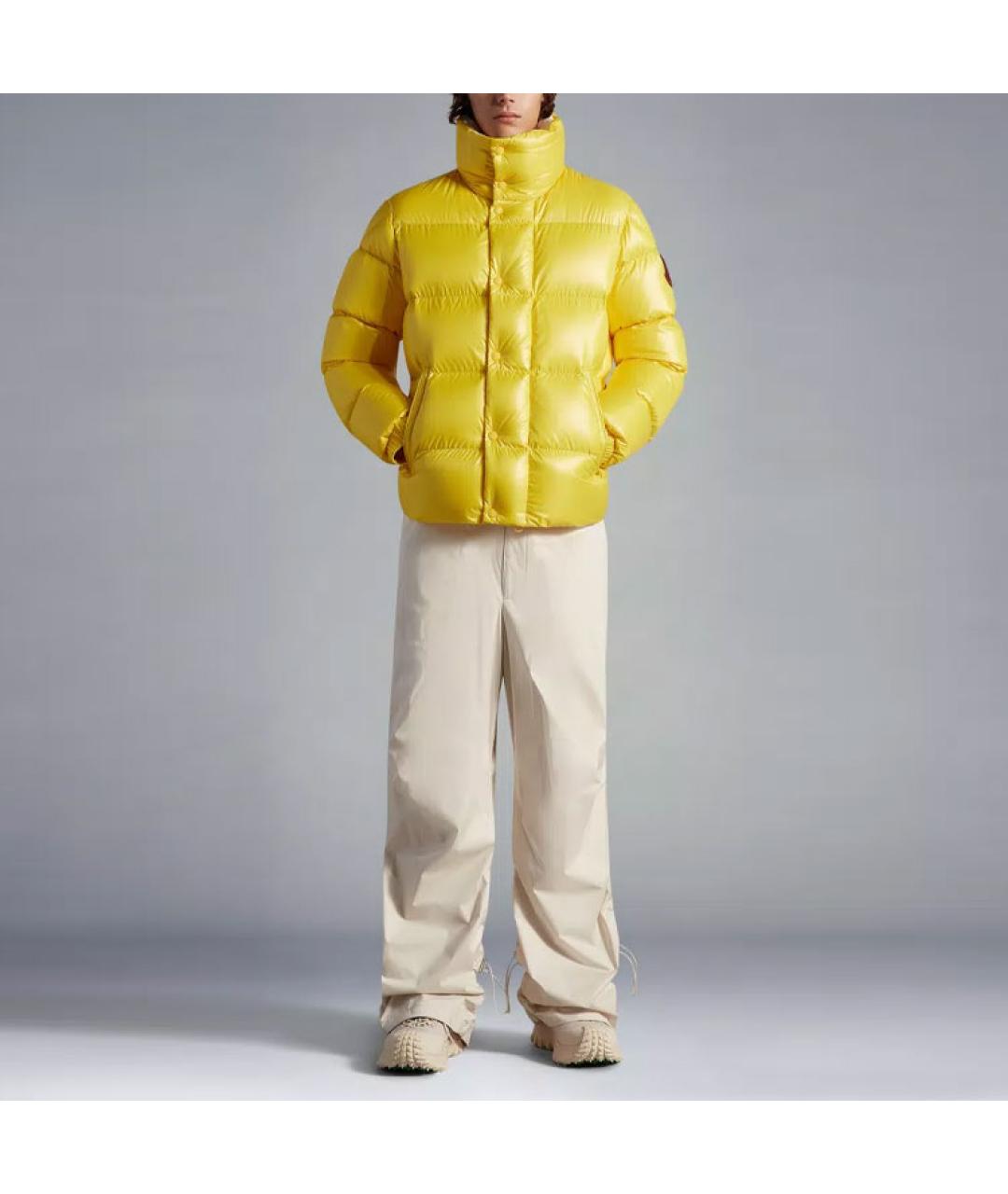 MONCLER Желтый пуховик, фото 4
