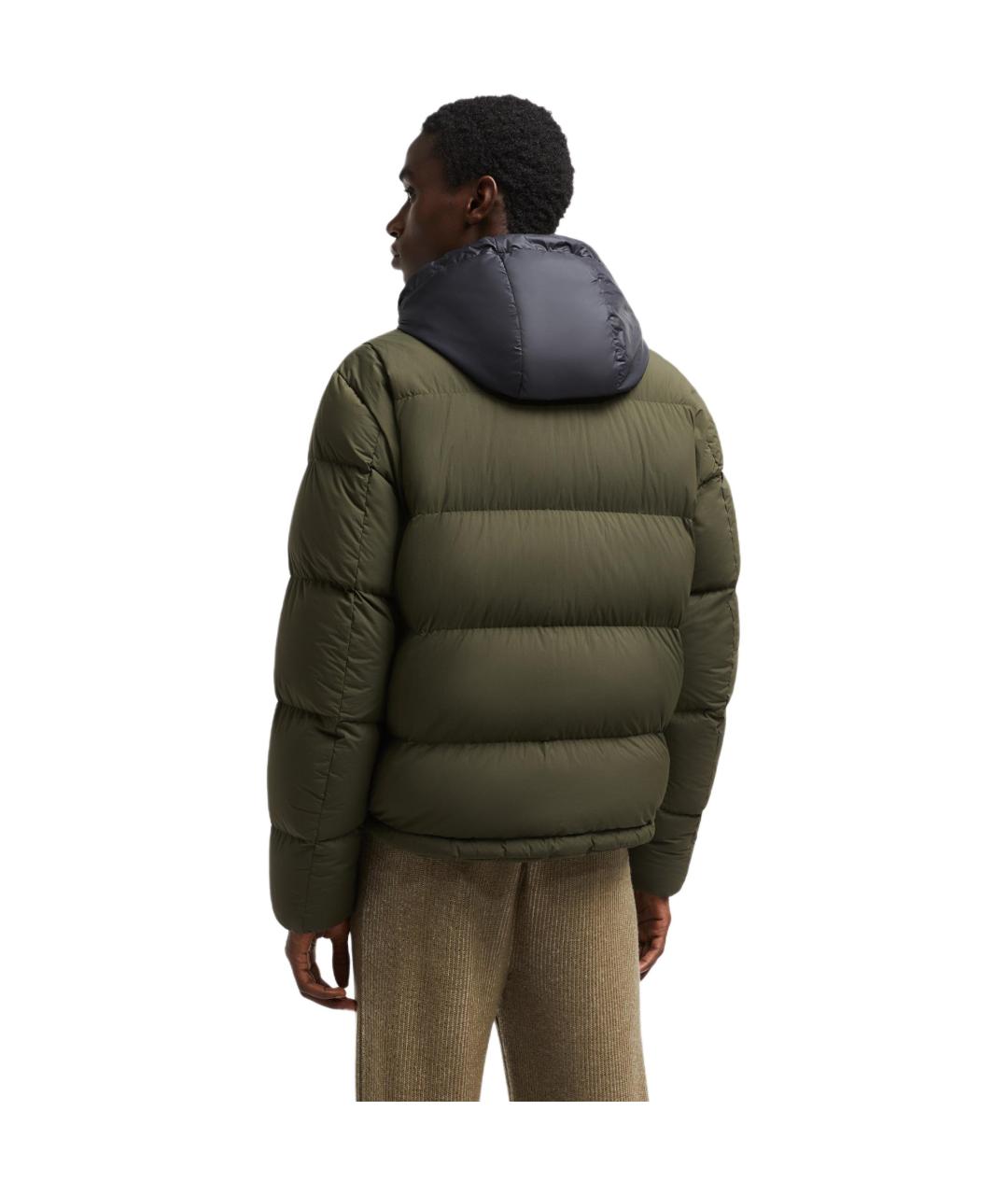 MONCLER Зеленый пуховик, фото 5