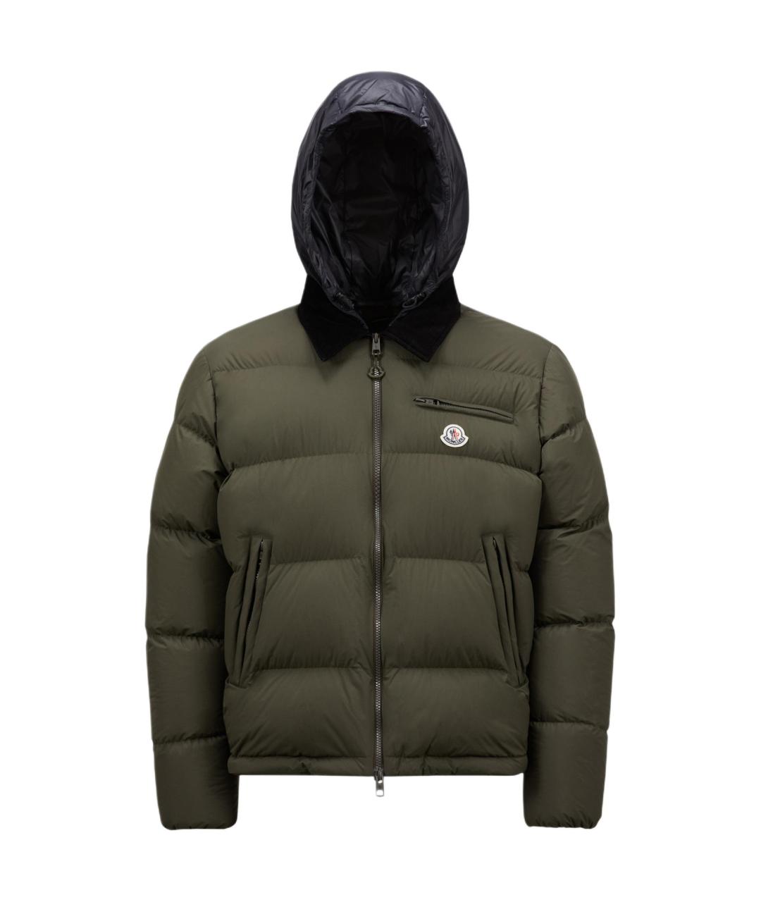 MONCLER Зеленый пуховик, фото 1