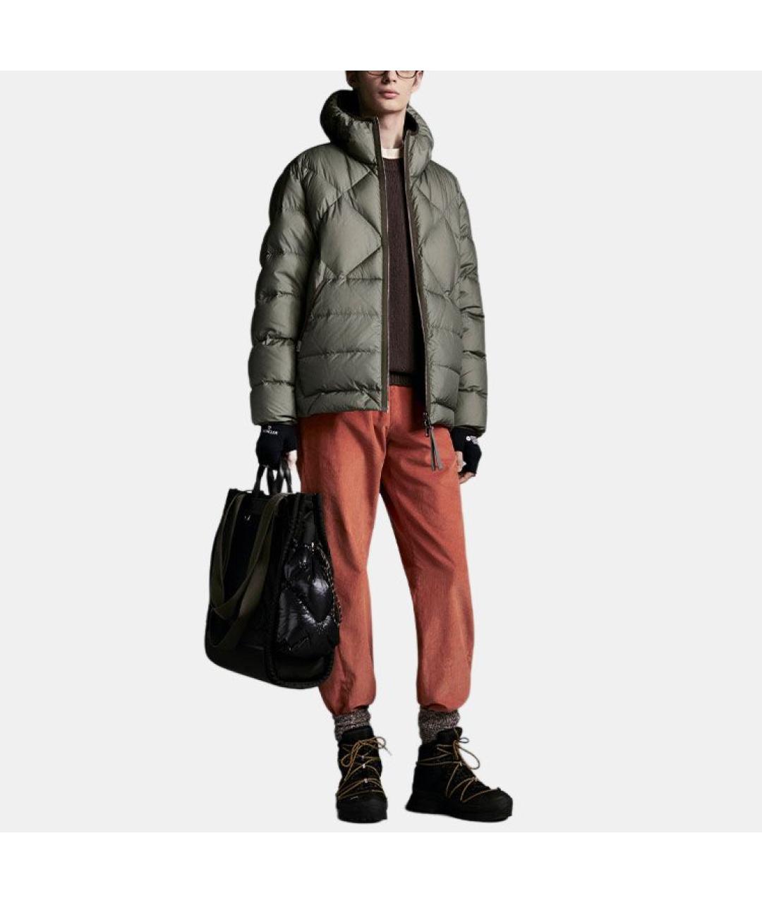 MONCLER Хаки пуховик, фото 3