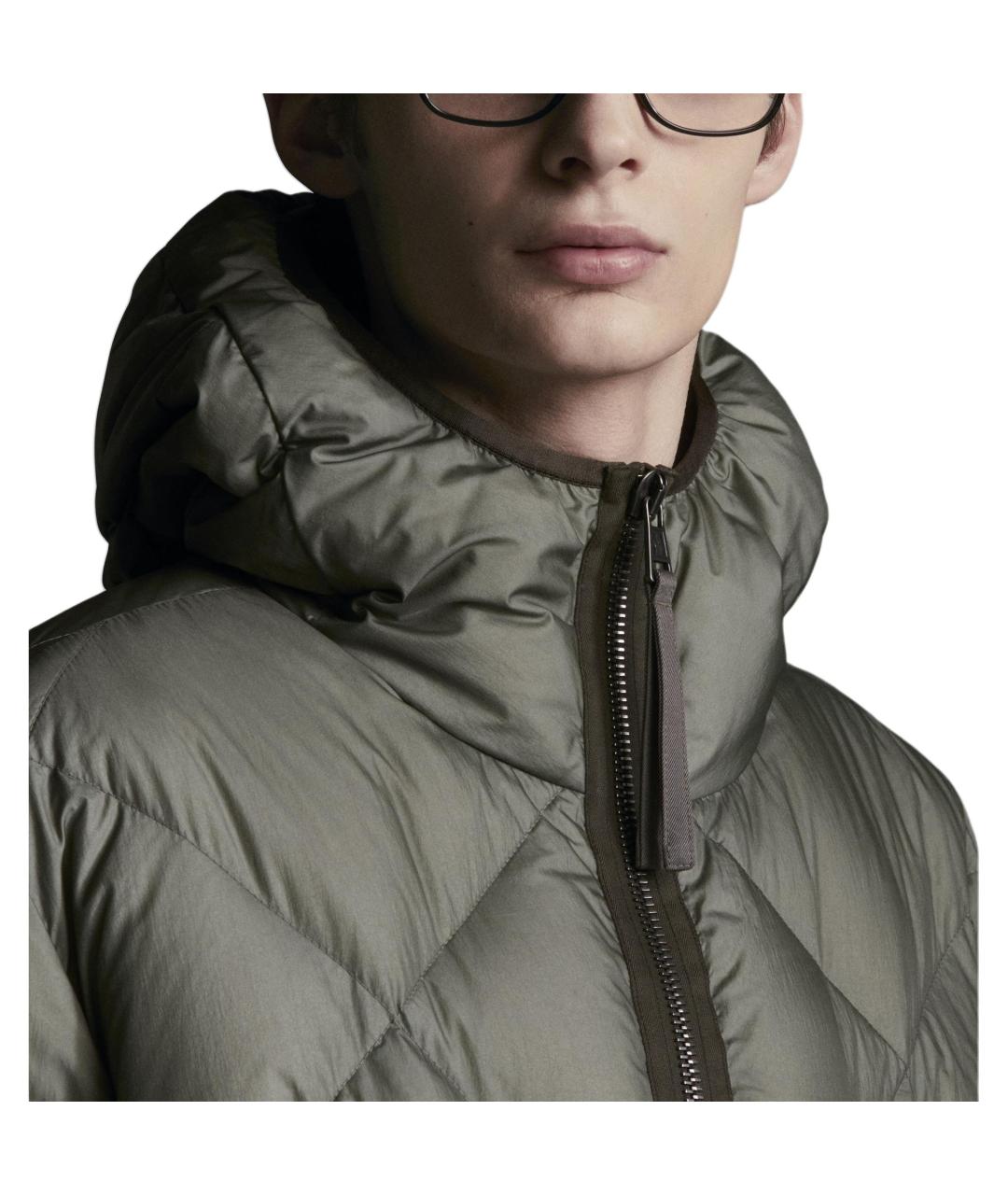 MONCLER Хаки пуховик, фото 5