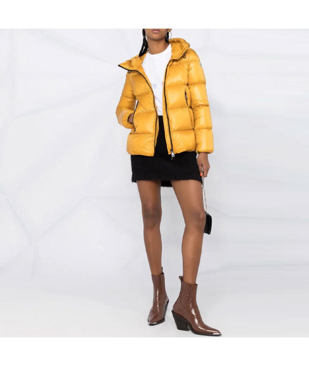 MONCLER Желтый пуховик, фото 2