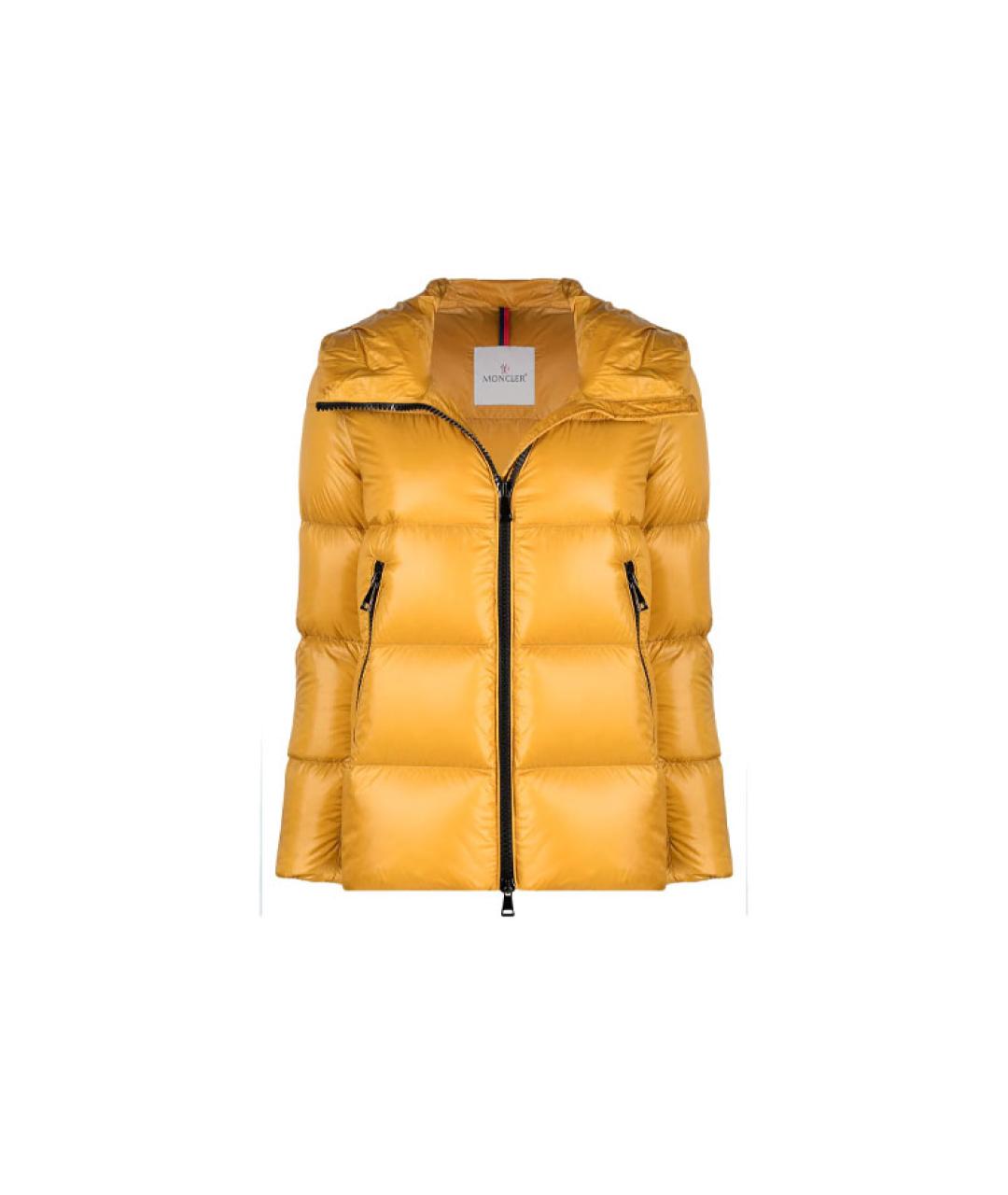 MONCLER Желтый пуховик, фото 1